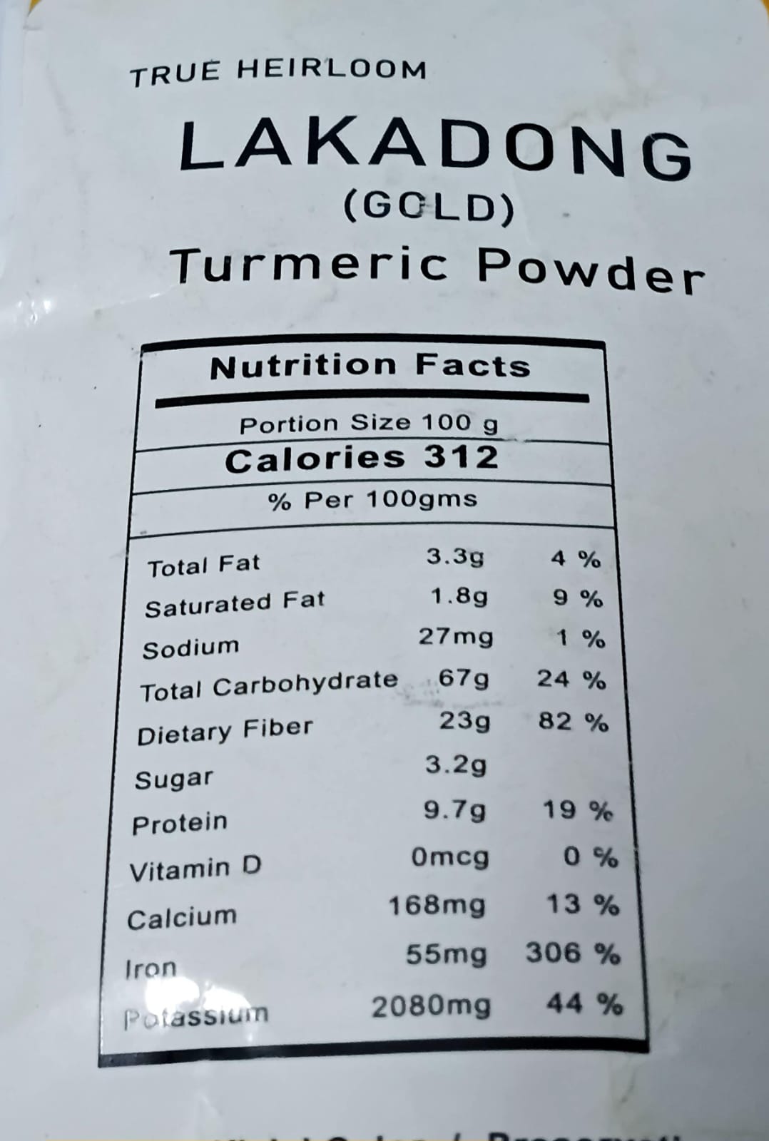 Turmeric Powder(Lakadong Gold-Meghalaya)/மேகாலயா மஞ்சள் 90gm
