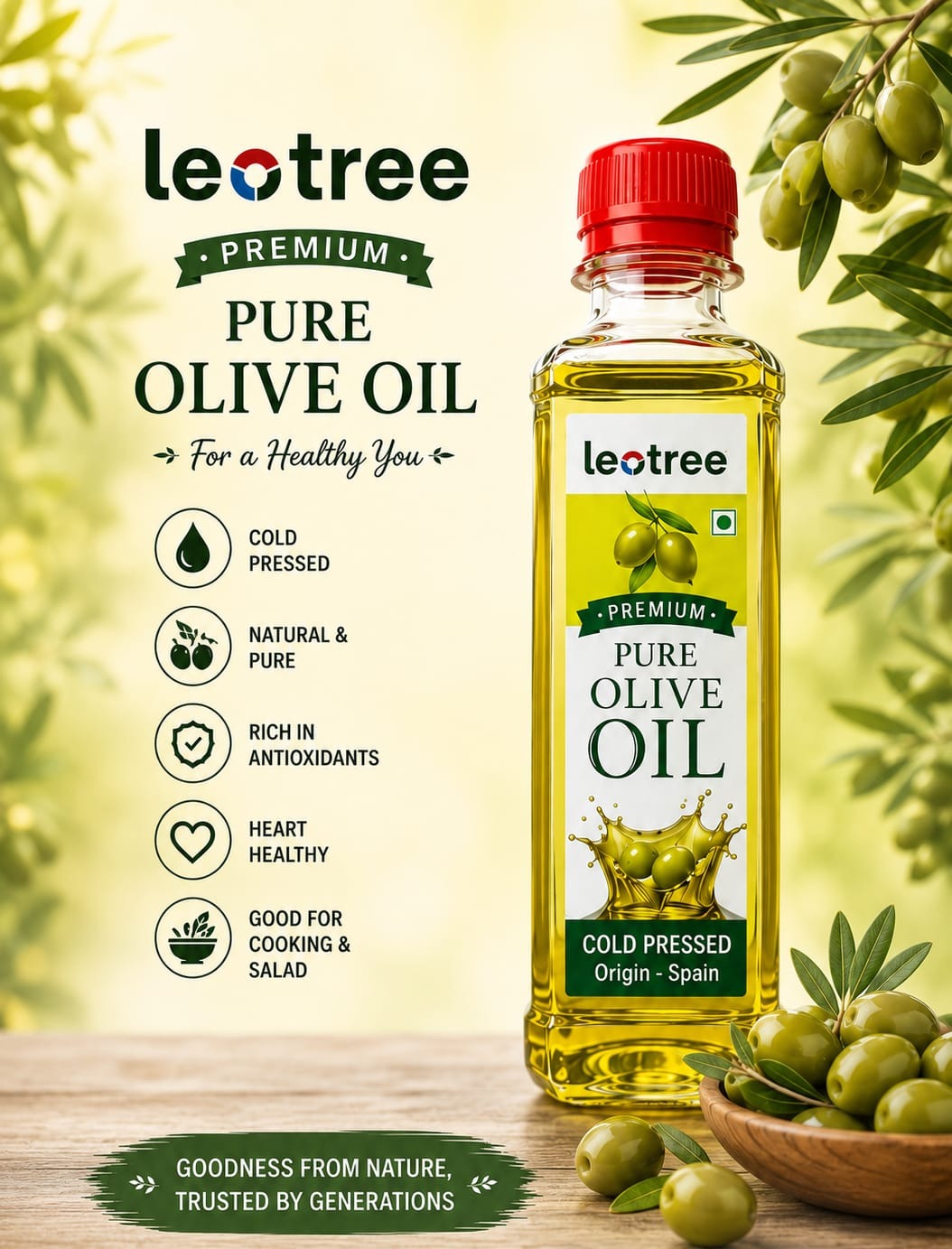 Pure Olive Oil (Spain) | ஒலிவ எண்ணெய் 100ml