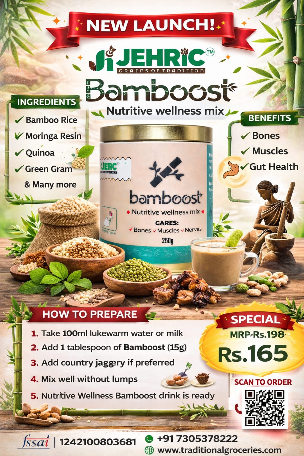 Bamboost Nutritive Wellness Mix 250g | JEHRIC