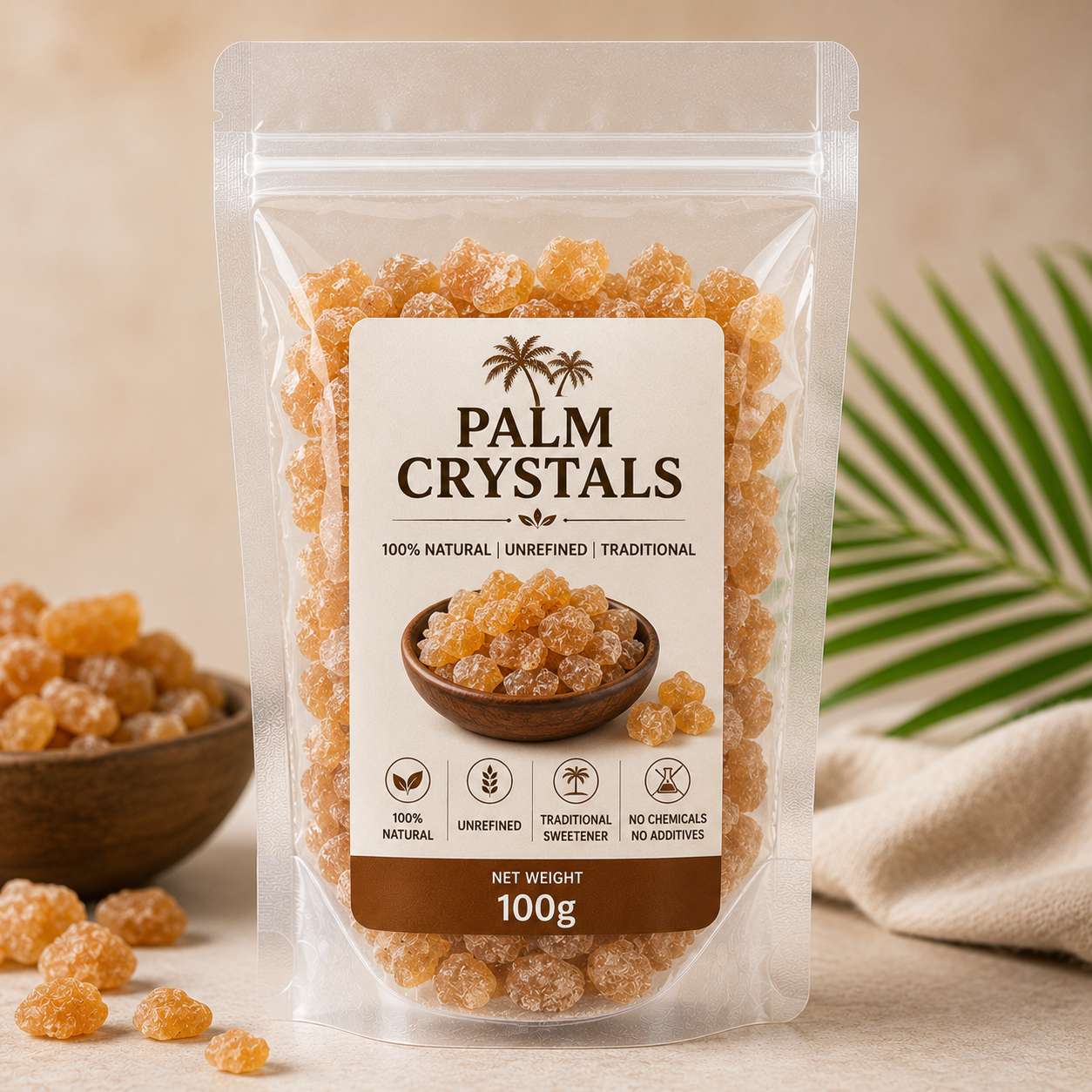 Palm Crystals(Premium) | உயர்தர பனங்கற்கண்டு 100g