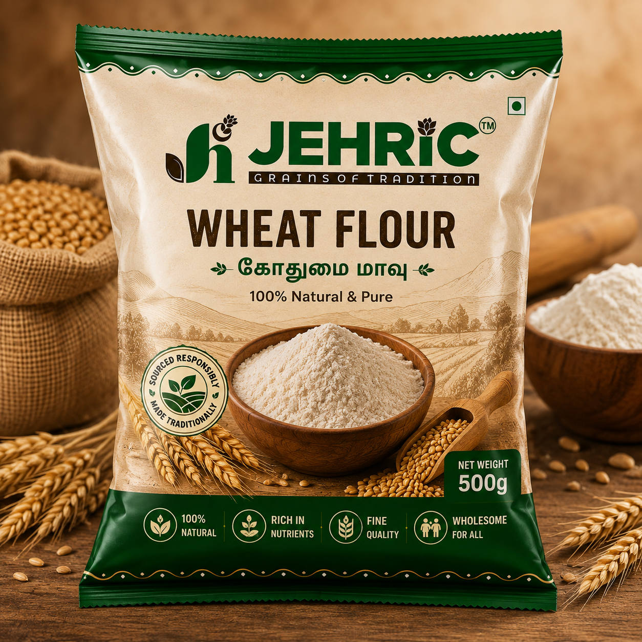 Wheat Flour Organic | கோதுமை மாவு 500g